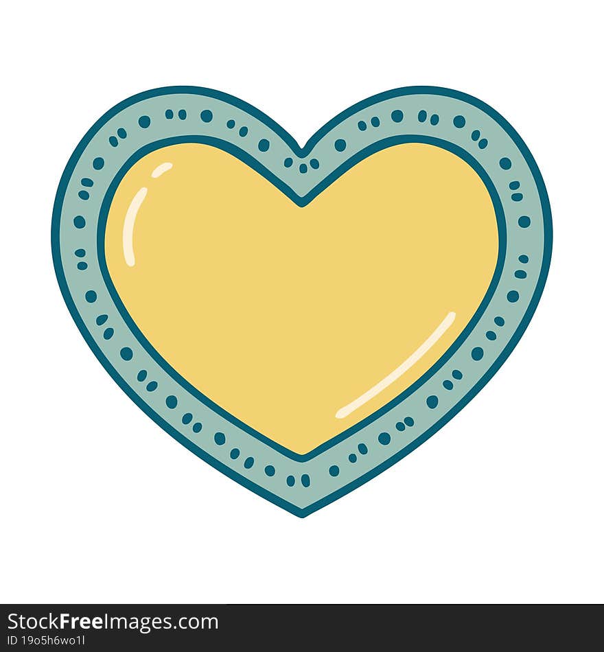 iconic tattoo style image of a heart. iconic tattoo style image of a heart