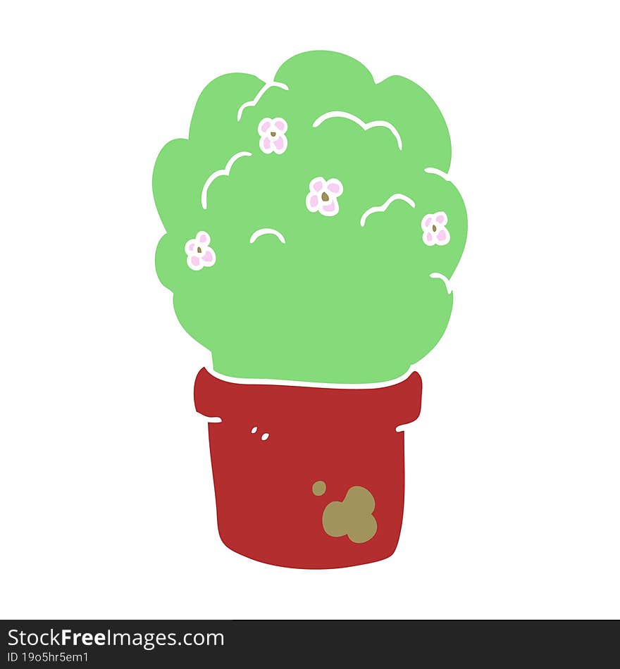 flat color style cartoon shrub