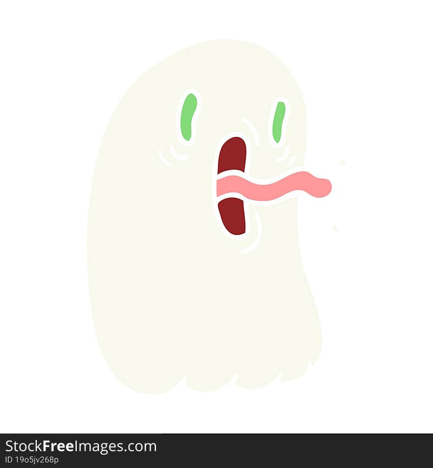 freehand drawn cartoon of kawaii scary ghost