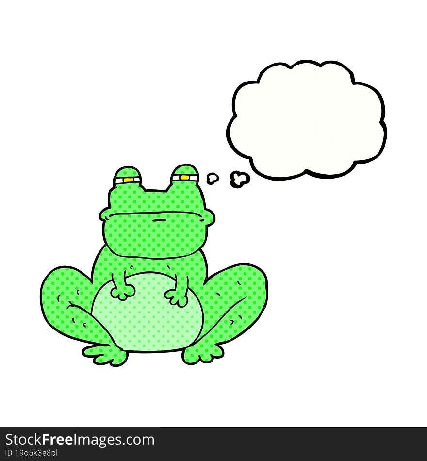 Thought Bubble Cartoon Frog