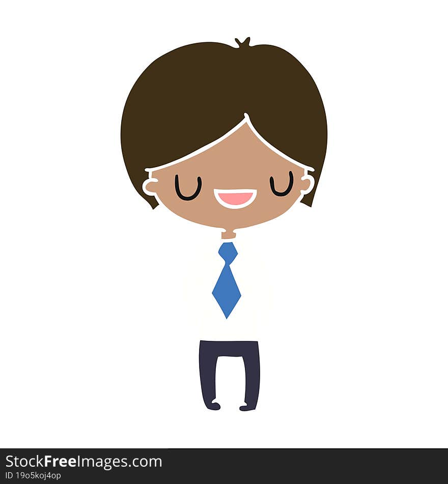 cartoon illustration of a kawaii cute boy. cartoon illustration of a kawaii cute boy