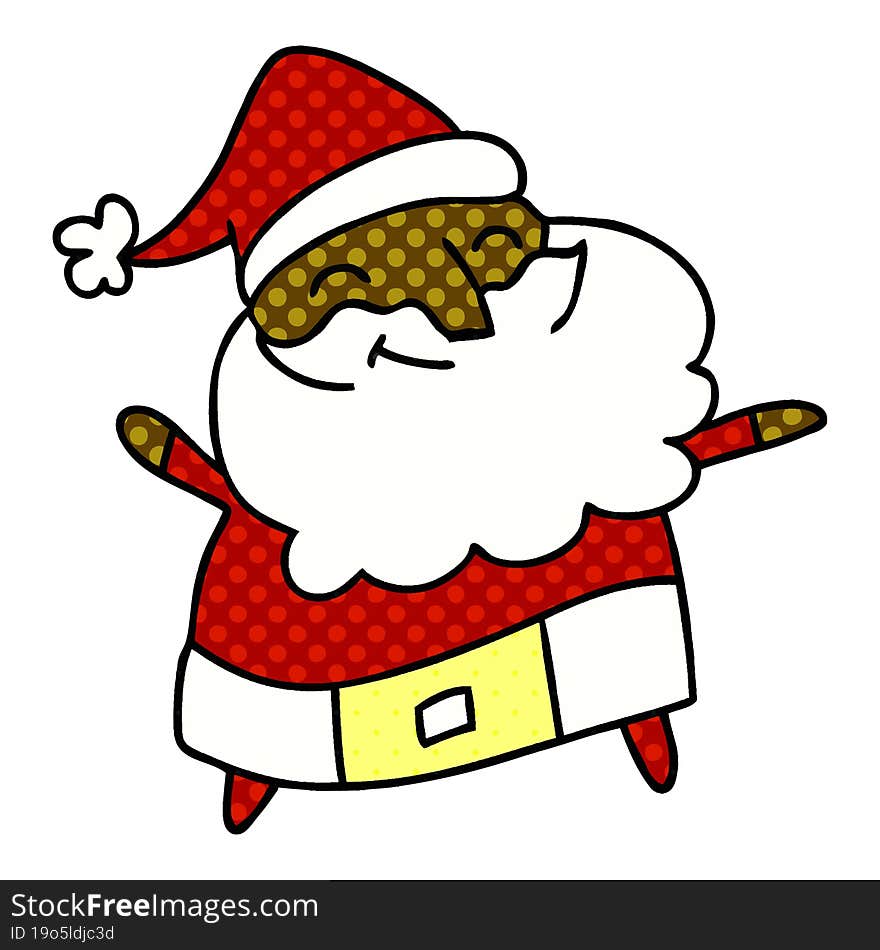 Cartoon Of A Jolly Father Christmas