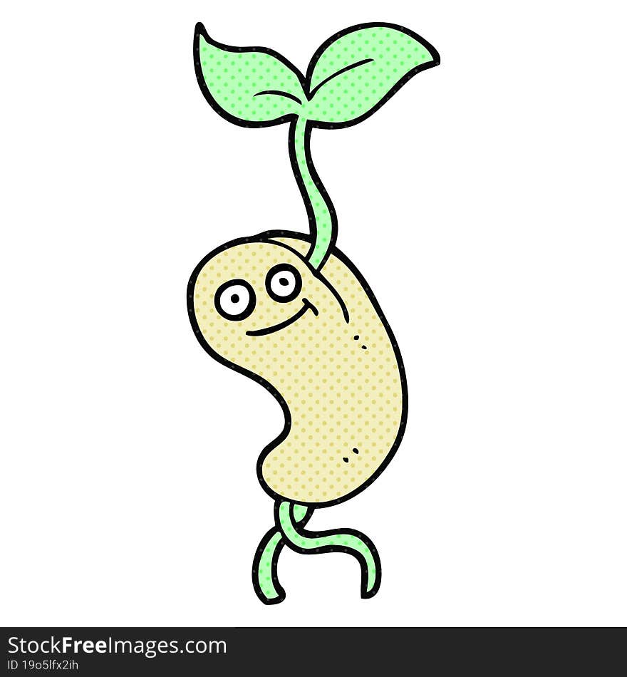 Cartoon Sprouting Seed