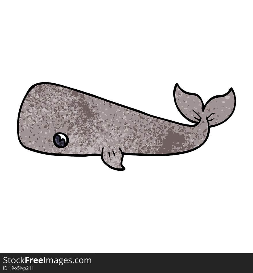 Cartoon Doodle Whale