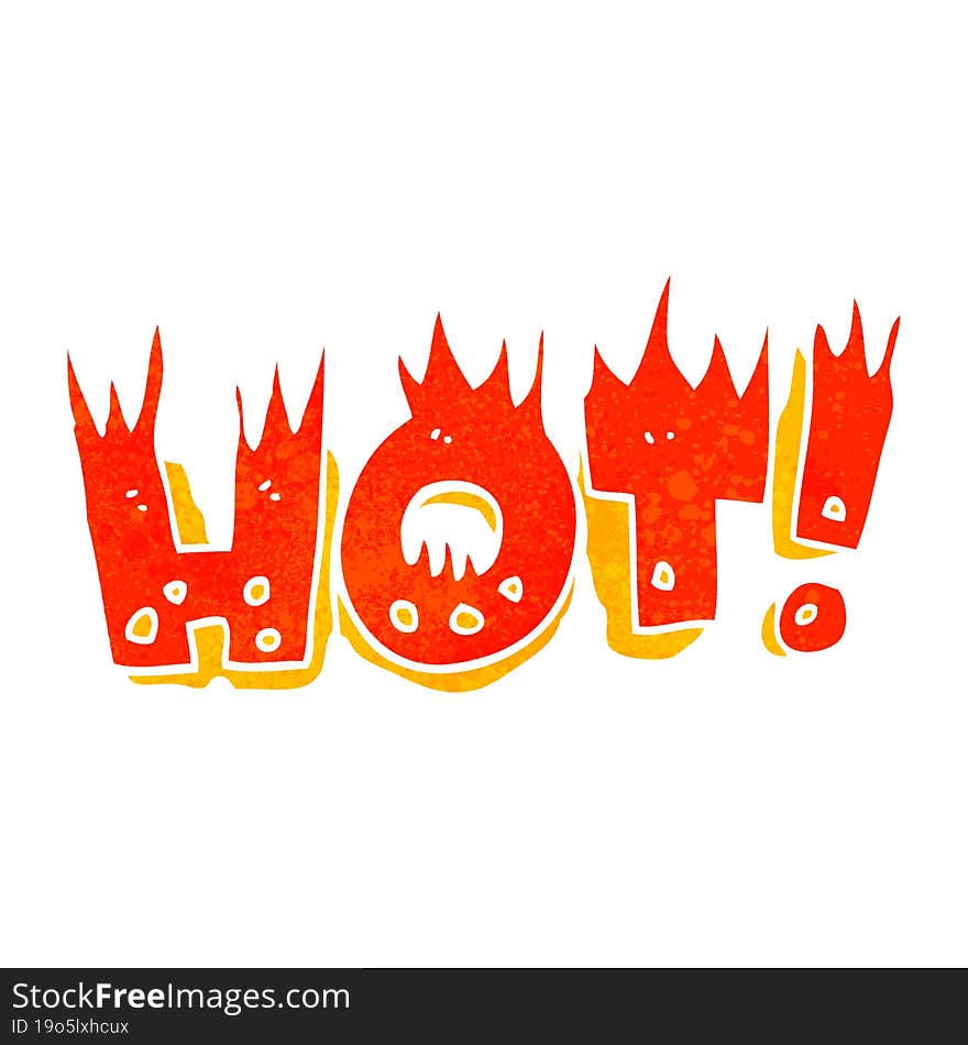 retro cartoon hot symbol