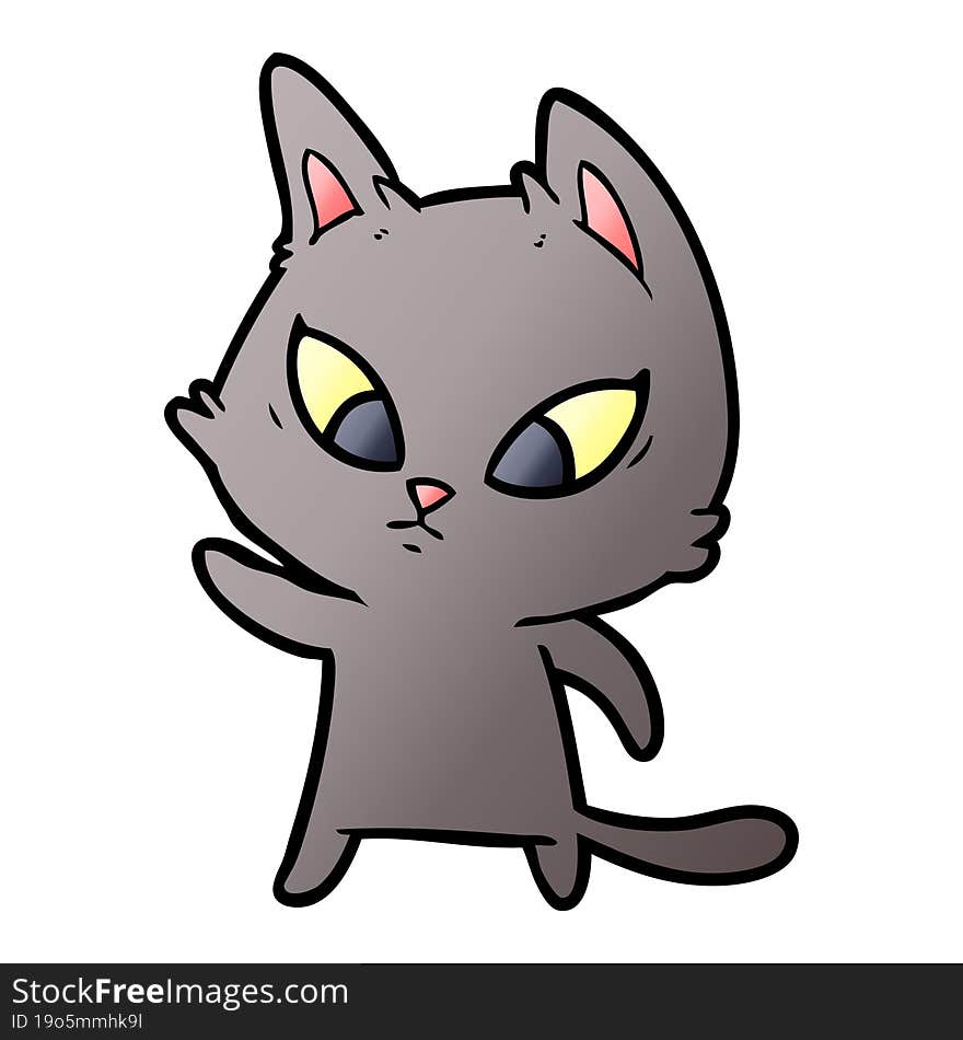 confused cartoon cat. confused cartoon cat