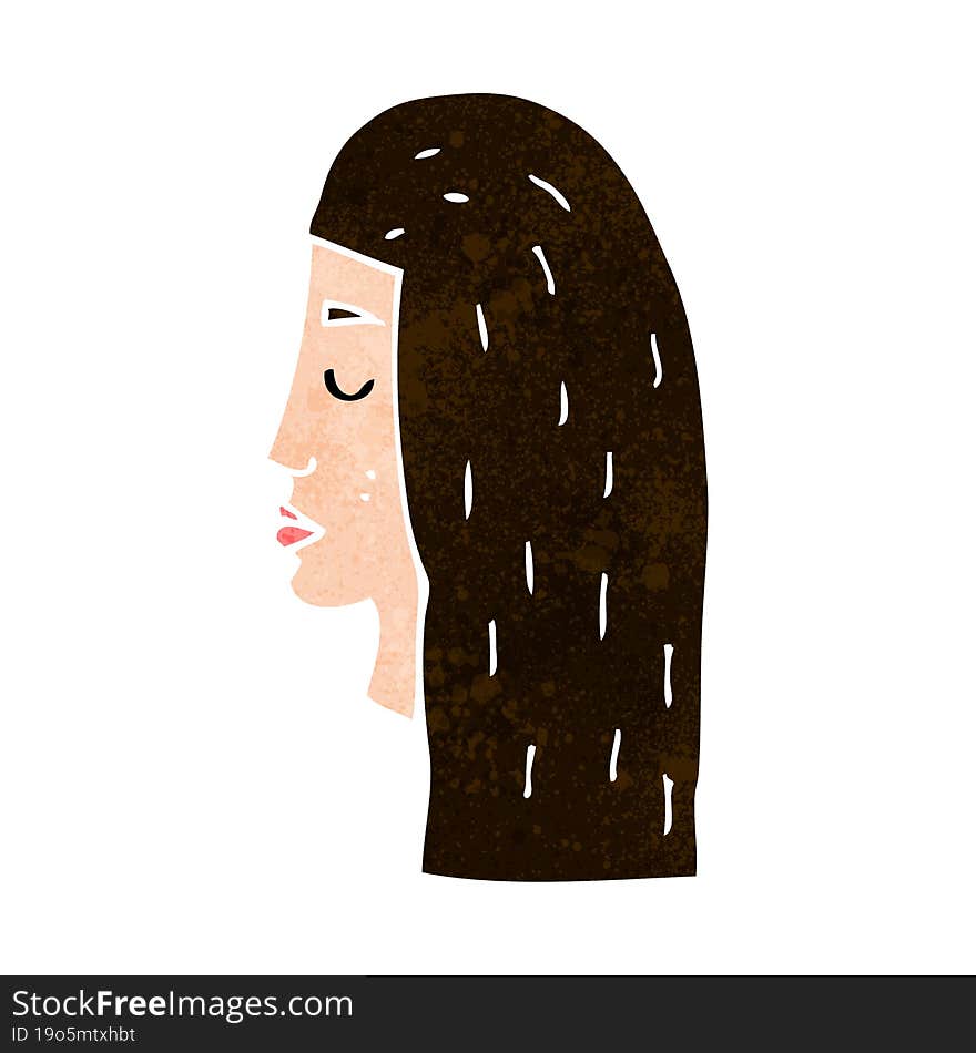 Cartoon Female Face Profile