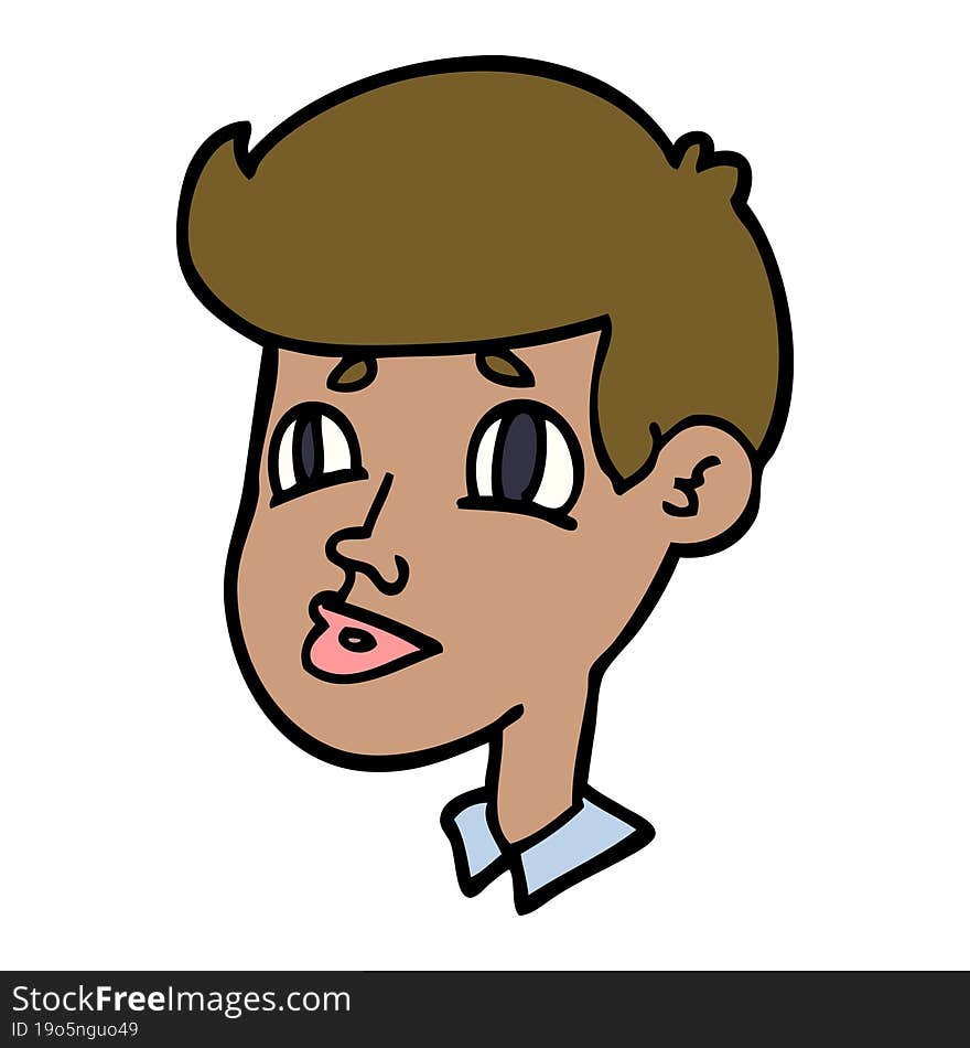 cartoon doodle of a boy face