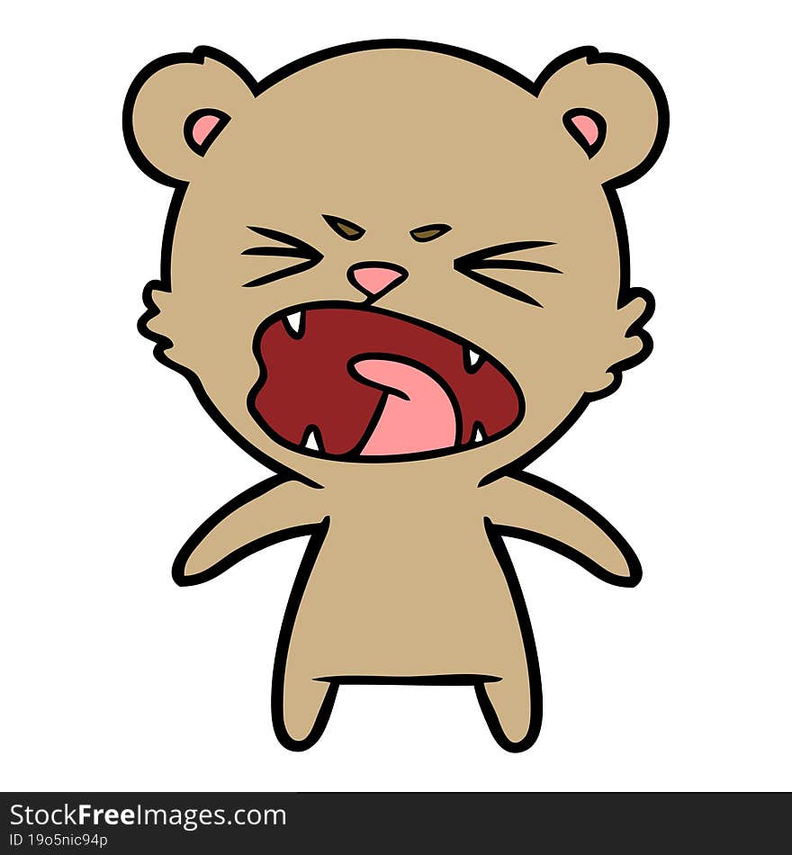 angry cartoon bear. angry cartoon bear