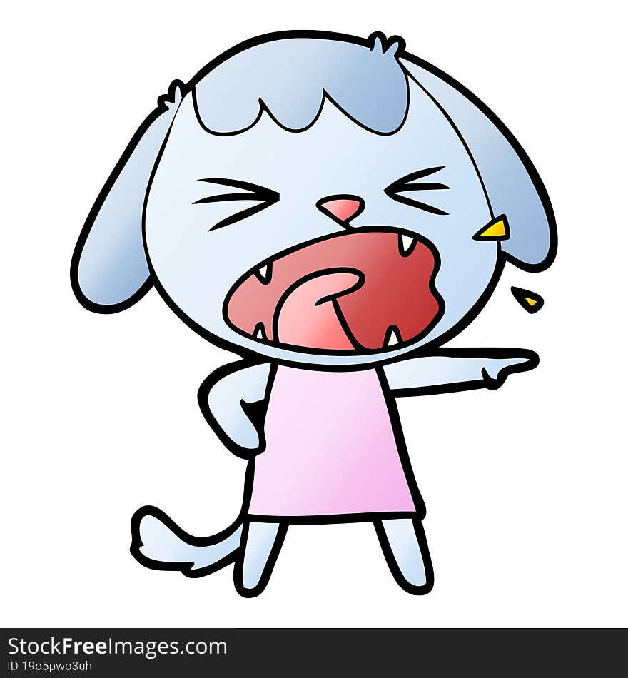 cute cartoon dog barking. cute cartoon dog barking