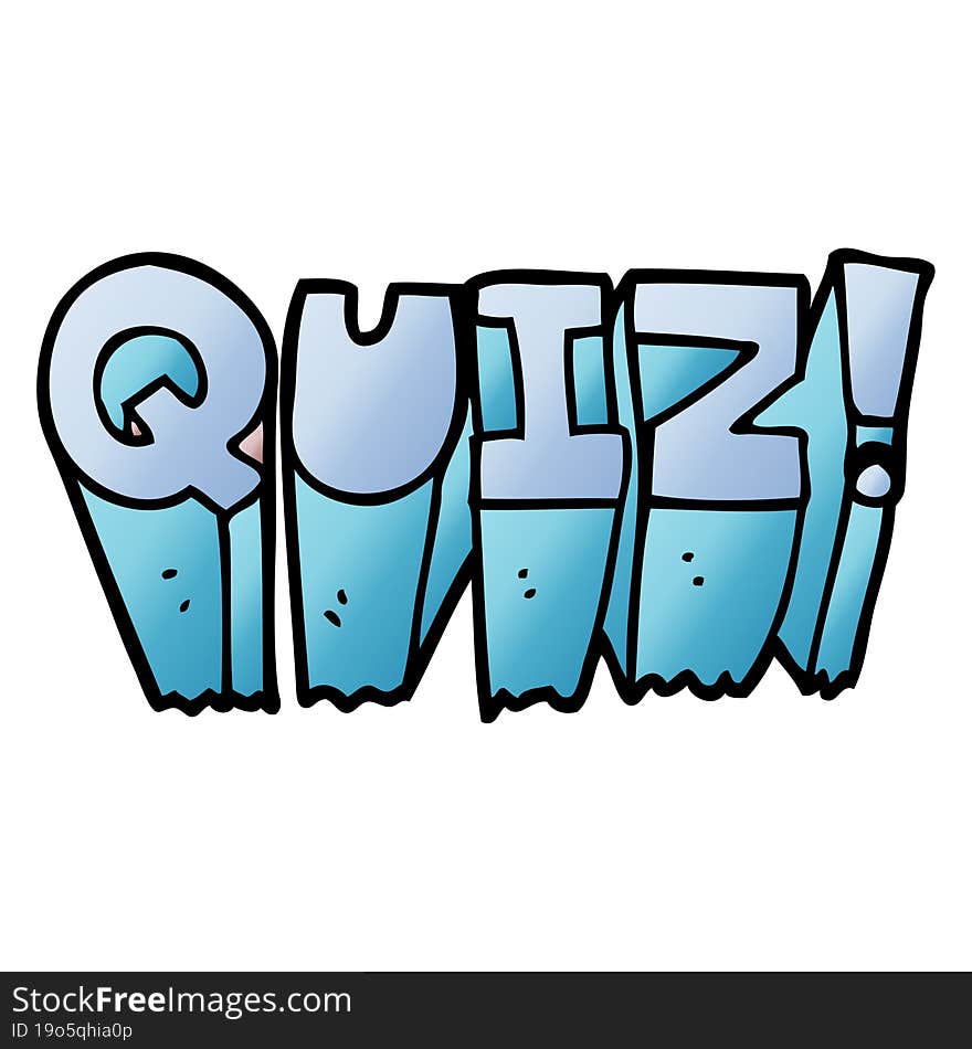 cartoon doodle quiz symbol