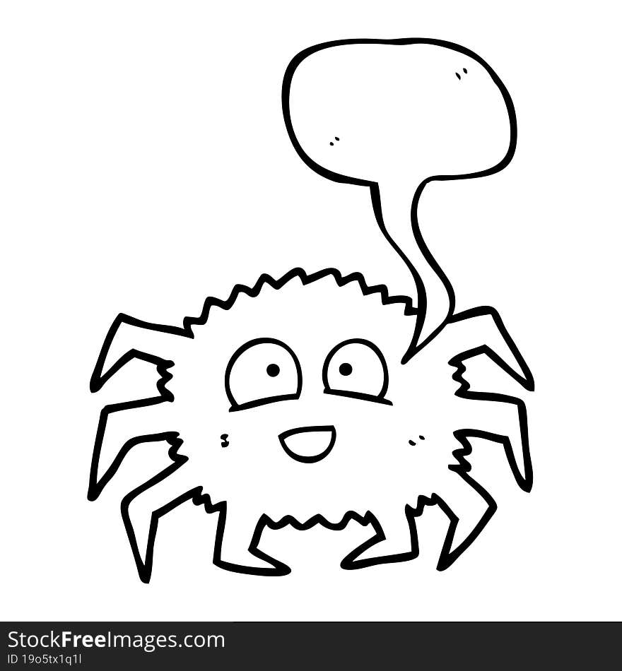 Speech Bubble Cartoon Spider