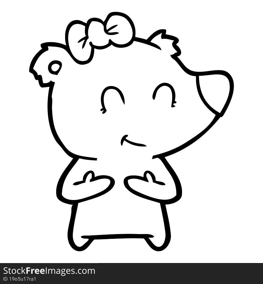 female polar bear cartoon. female polar bear cartoon