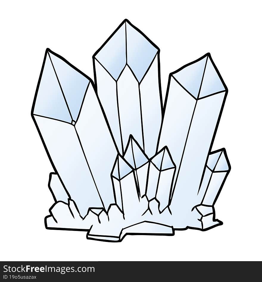 cartoon crystals. cartoon crystals