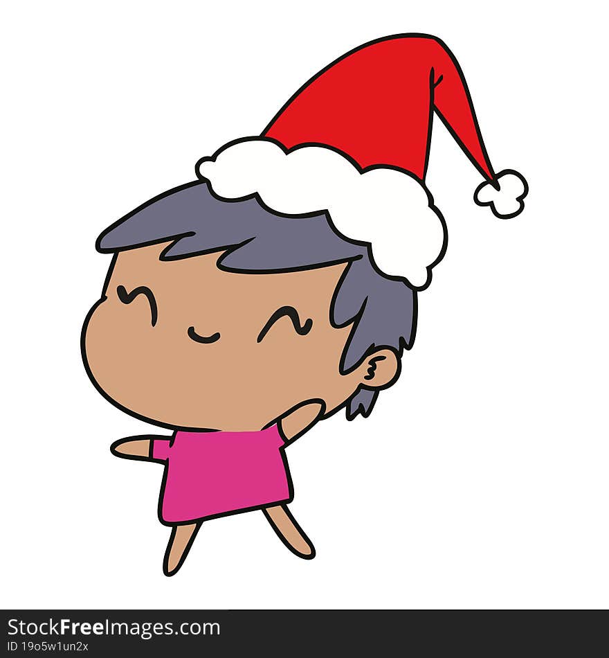 Christmas Cartoon Of Kawaii Girl