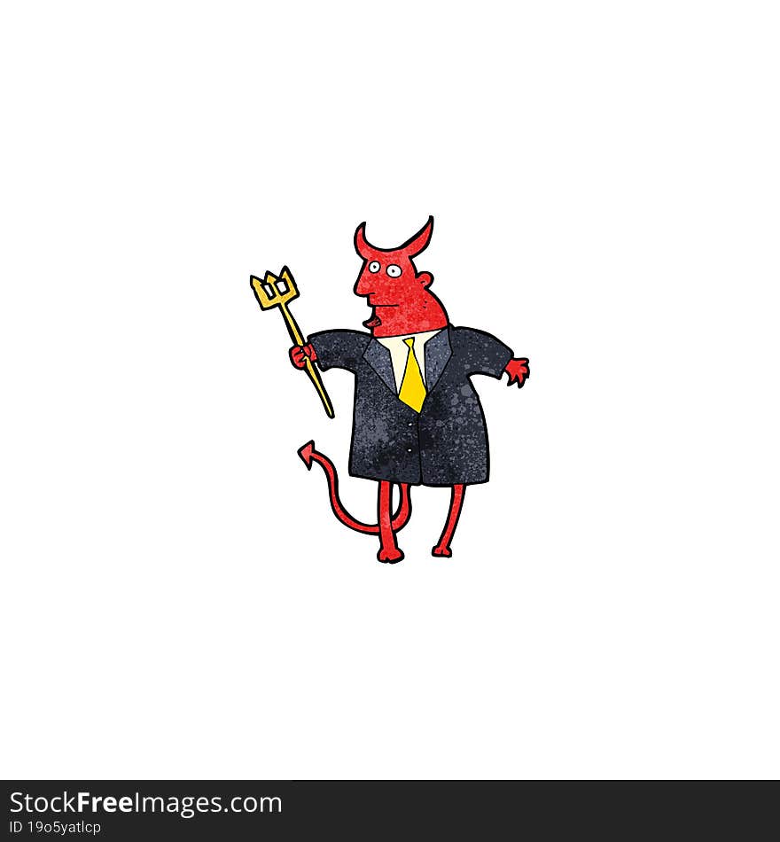 cartoon devil in suit