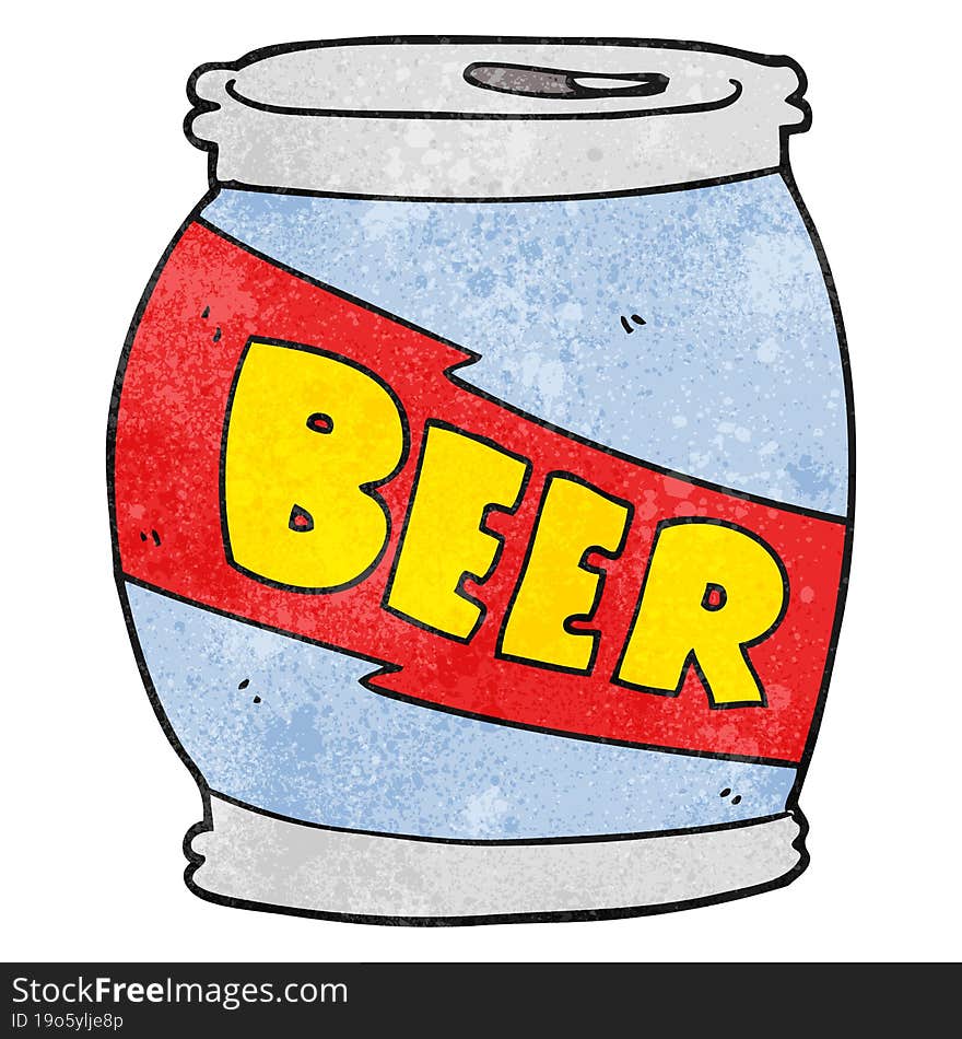 textured cartoon beer can