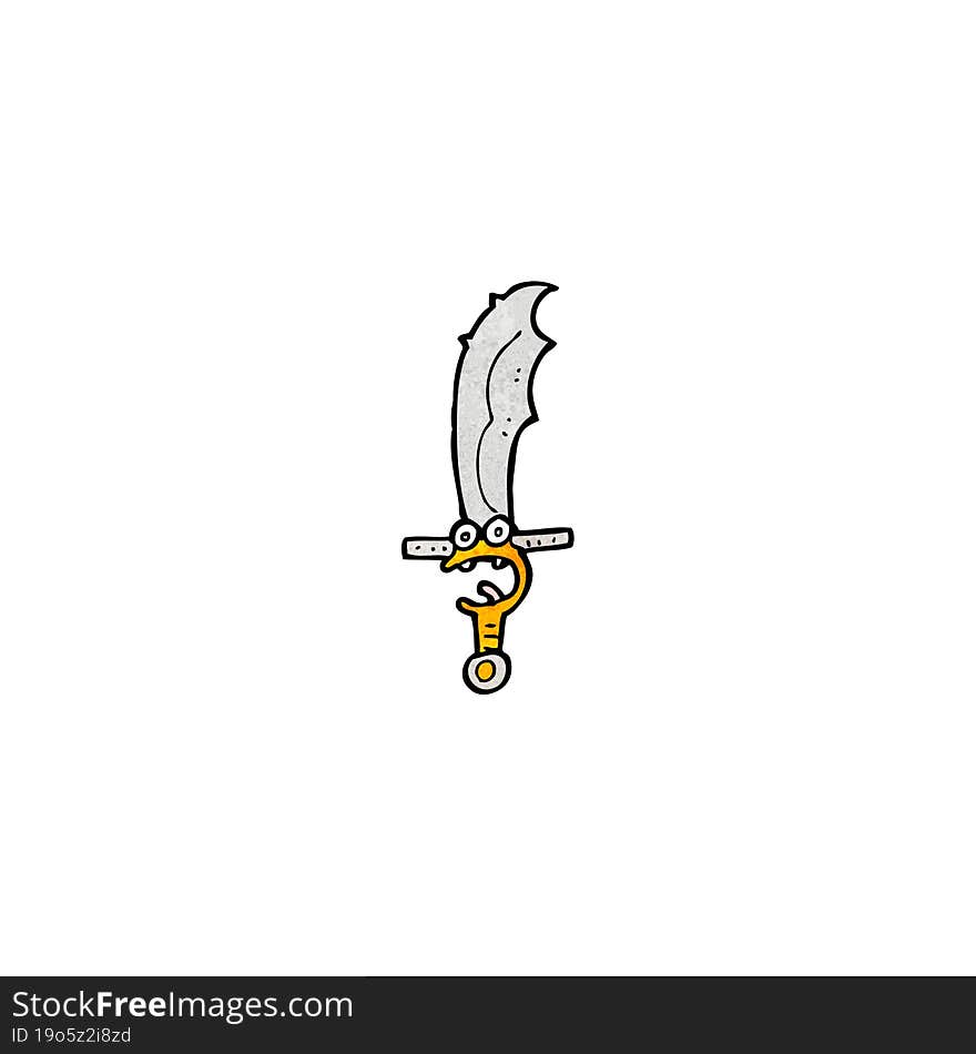 cartoon curved sword