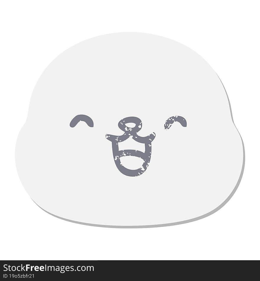 Cute Seal Face Grunge Sticker