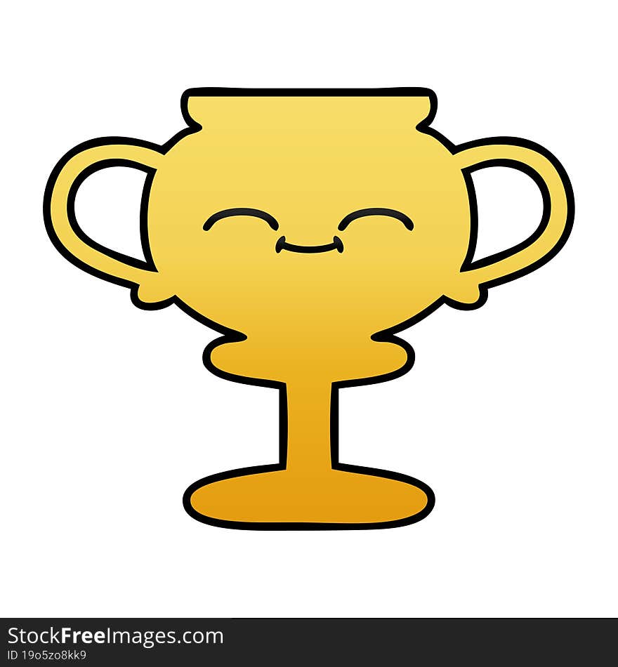 gradient shaded cartoon trophy