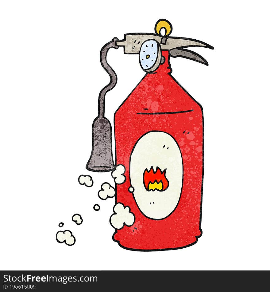 textured cartoon fire extinguisher