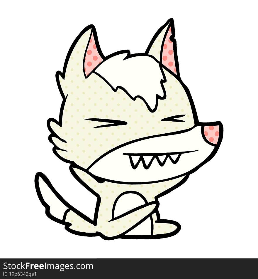 angry wolf cartoon. angry wolf cartoon