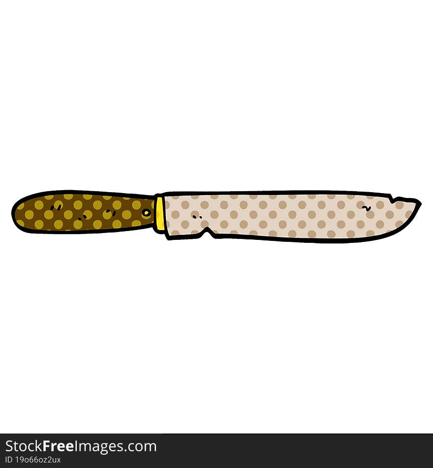 Cartoon Doodle Bread Knife