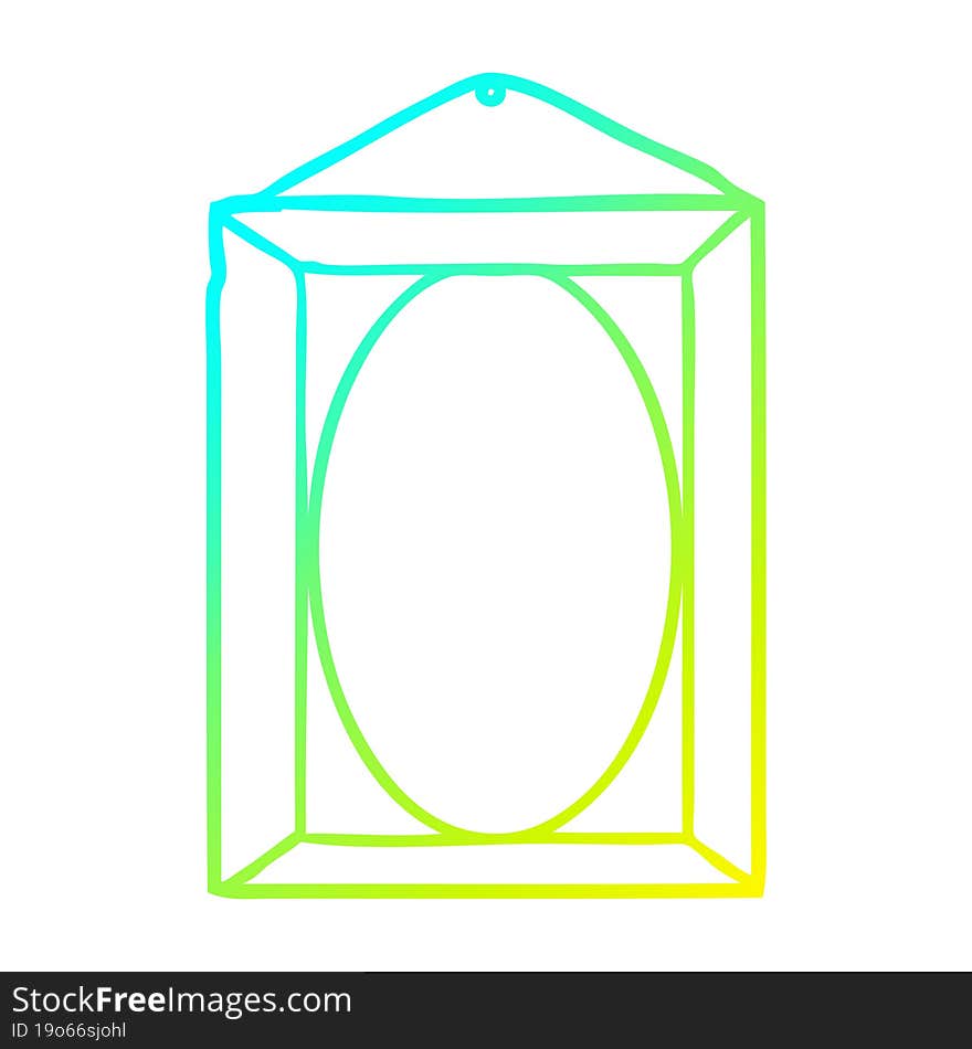 Cold Gradient Line Drawing Picture Frame