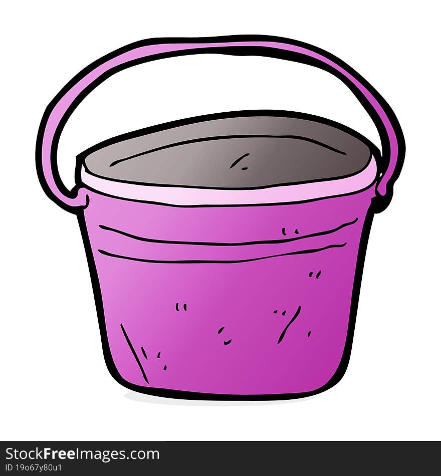 cartoon metal bucket