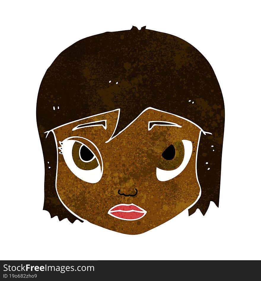 Cartoon Female Face