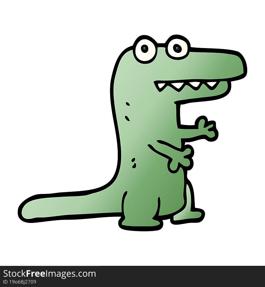 Cartoon Doodle Crocodile