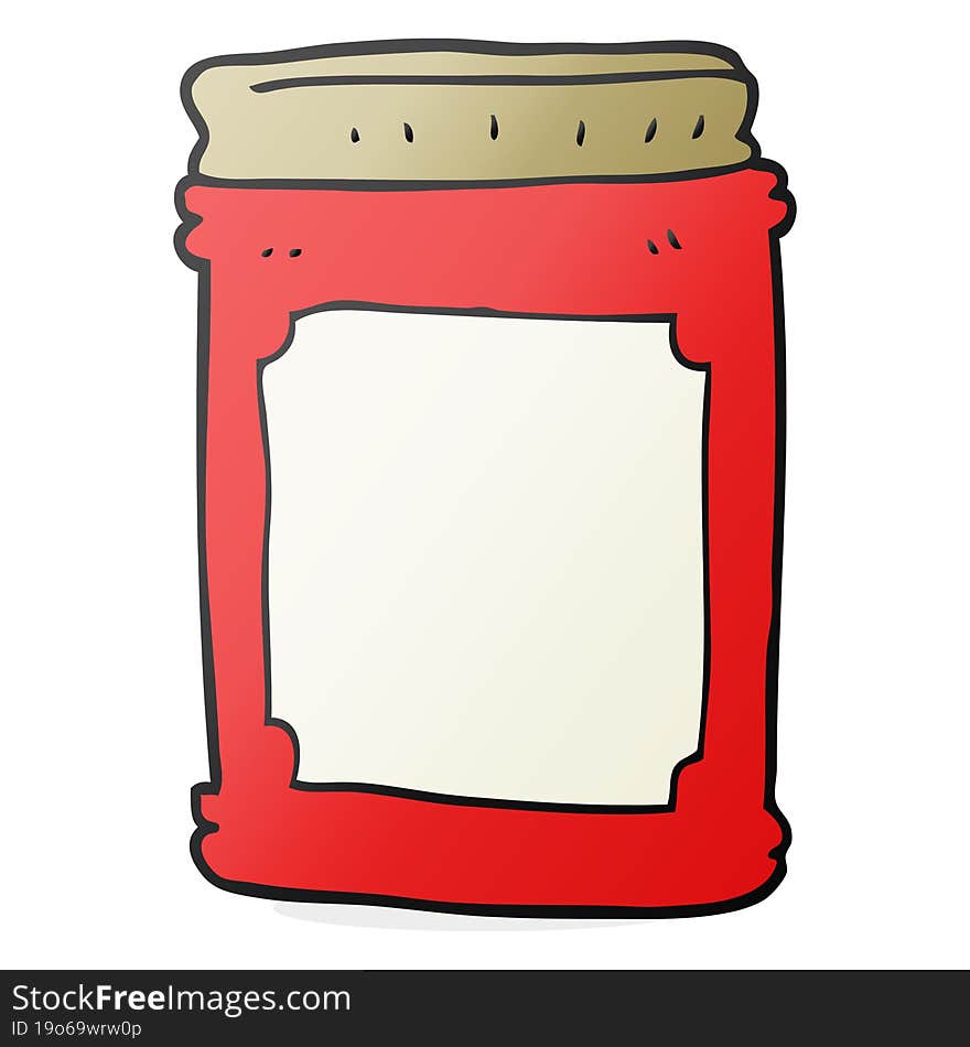 freehand drawn cartoon jam jar