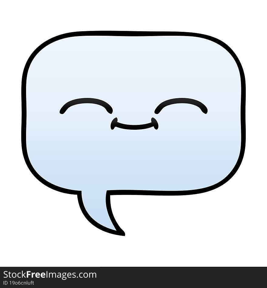 gradient shaded cartoon speech bubble