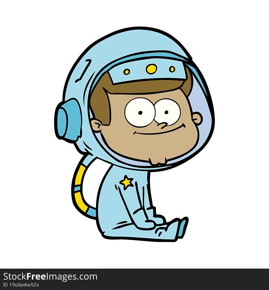 happy astronaut cartoon. happy astronaut cartoon