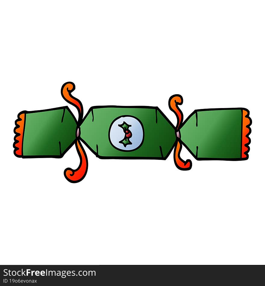 cartoon doodle christmas cracker