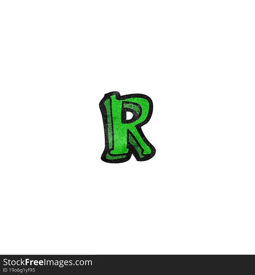 Cartoon Letter R