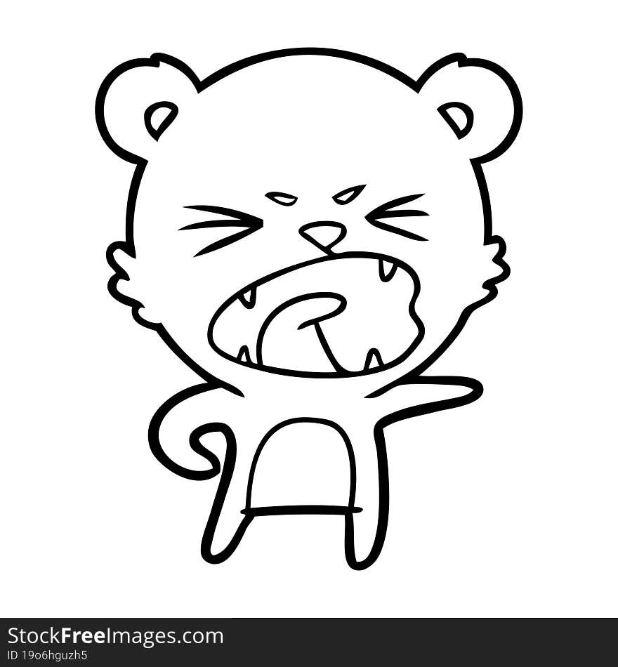 angry cartoon bear. angry cartoon bear