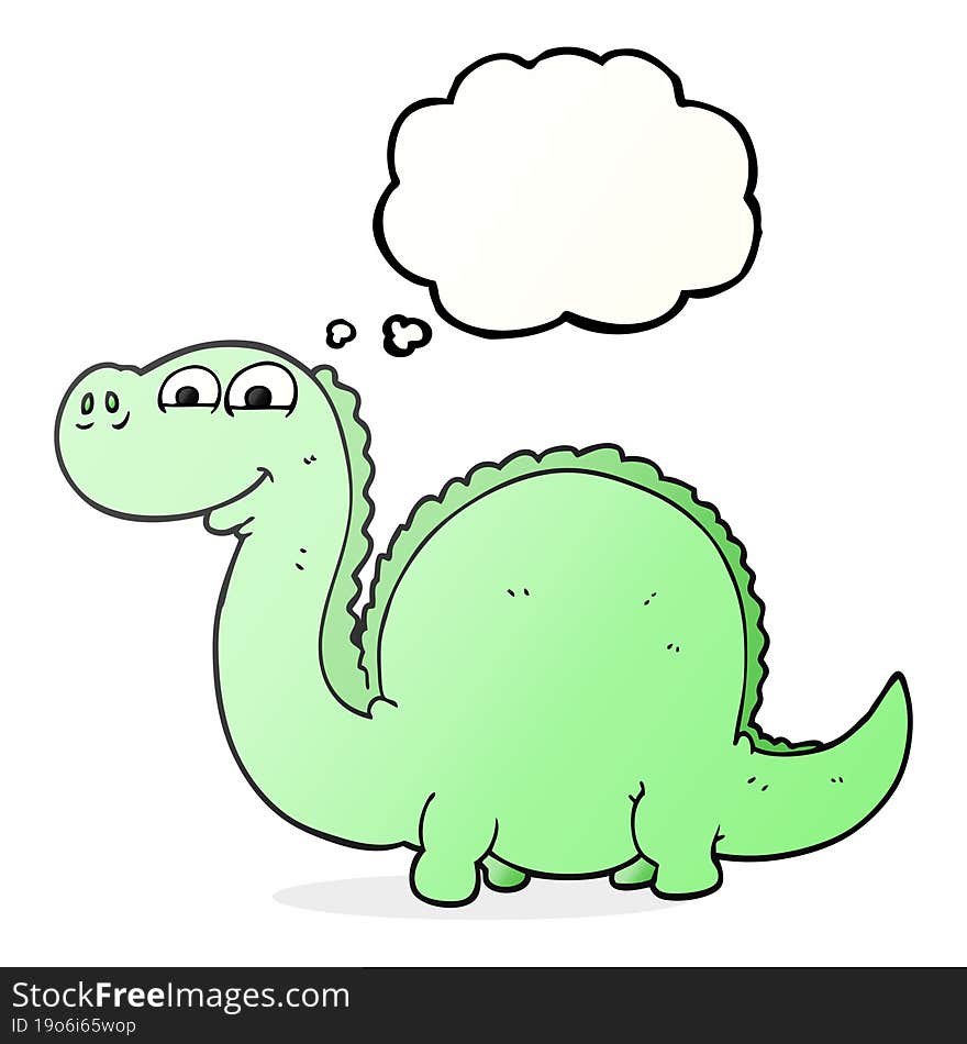 Thought Bubble Cartoon Dinosaur