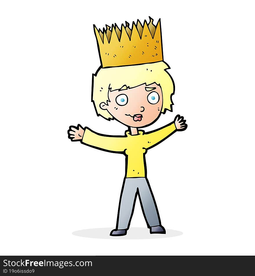 Cartoon Person Wearing Crown