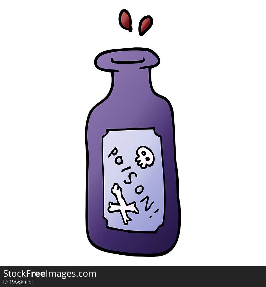 vector gradient illustration cartoon poison