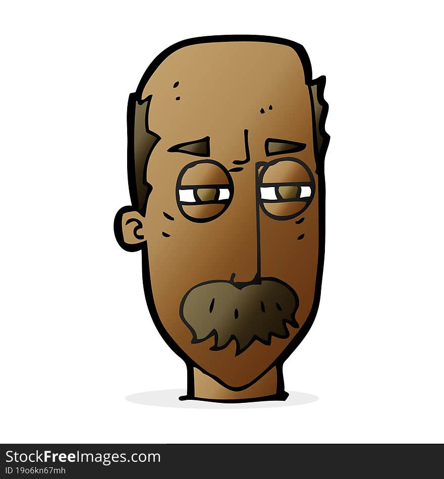 Cartoon Annoyed Old Man