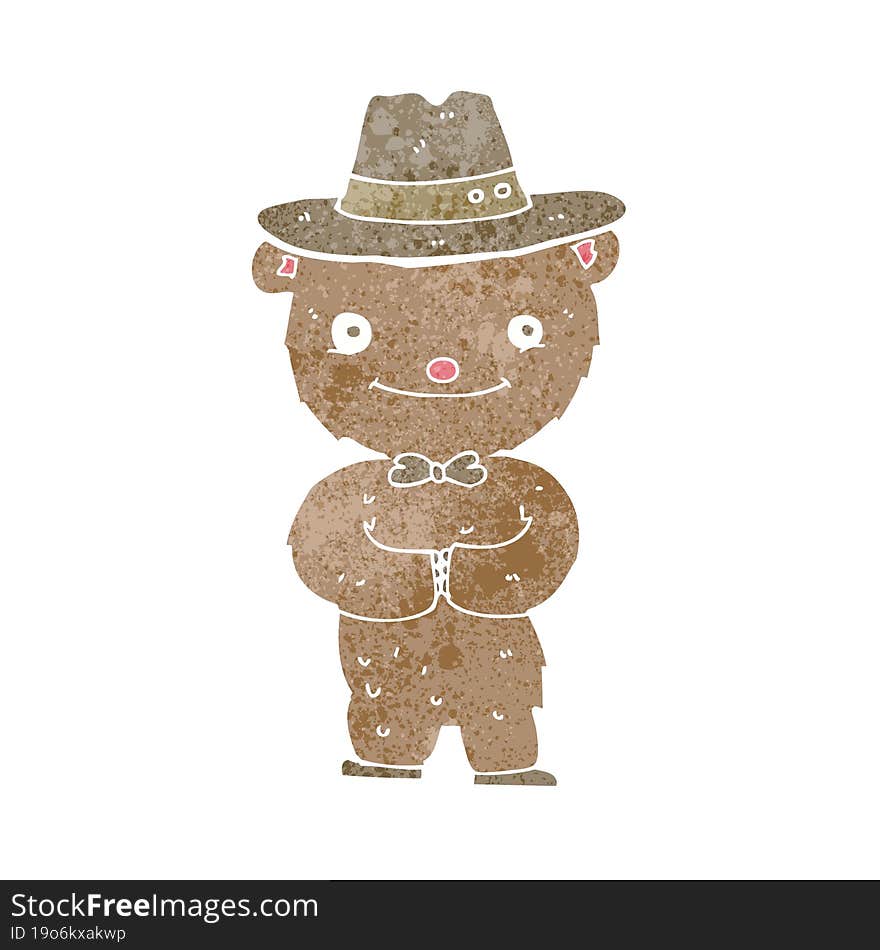 cartoon bear in hat