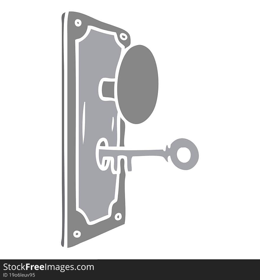 hand drawn cartoon doodle of a door handle