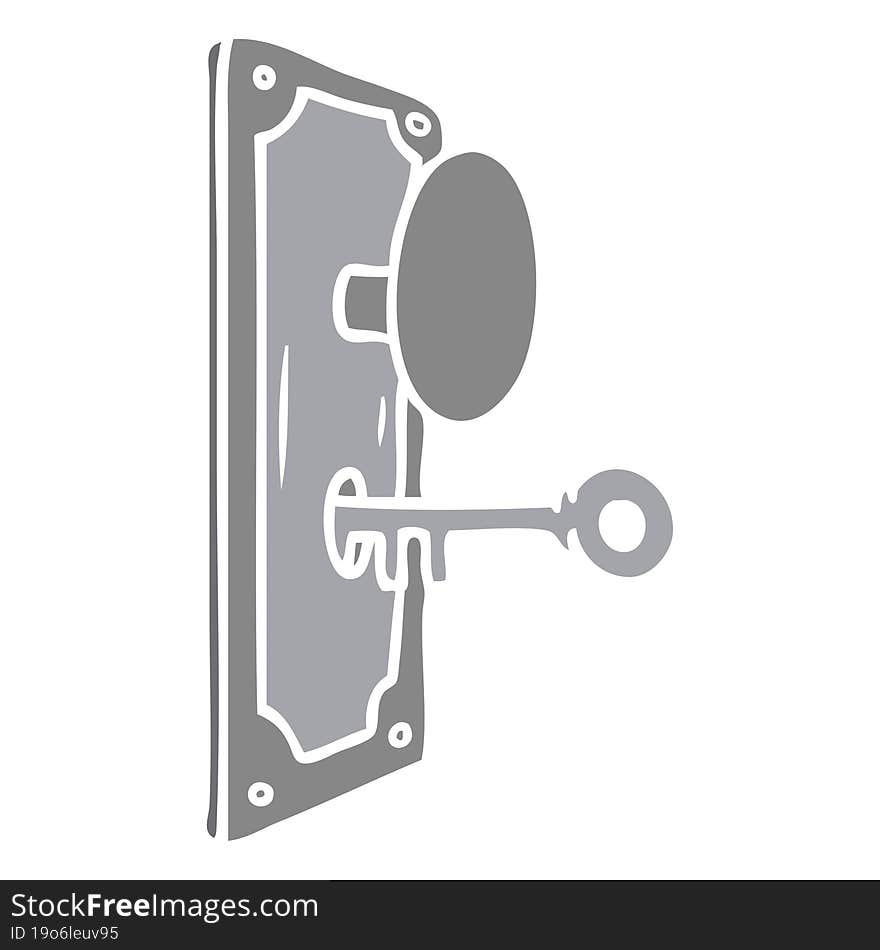 cartoon doodle of a door handle