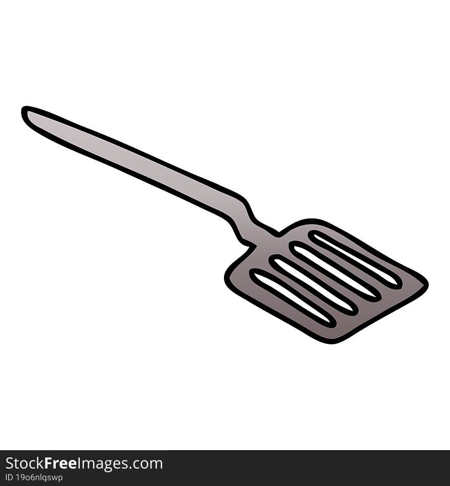 quirky gradient shaded cartoon spatula