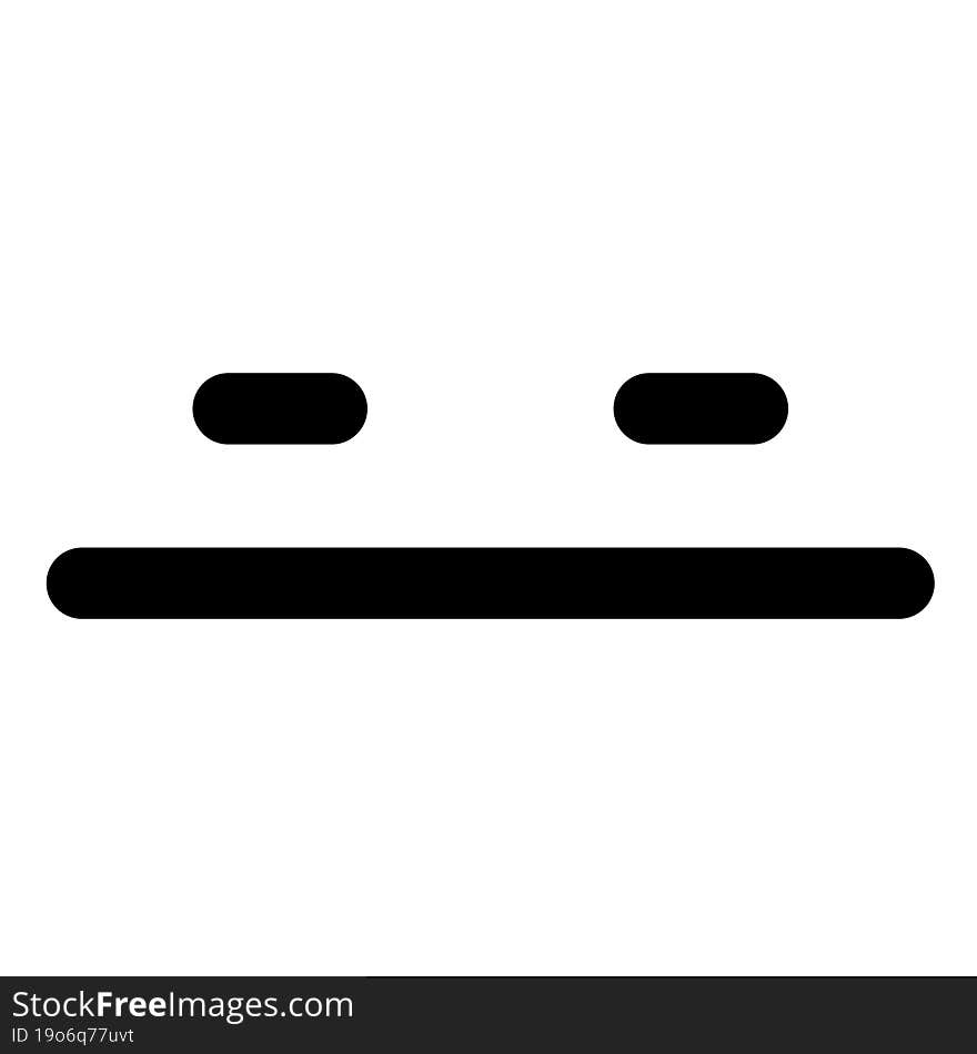 Simple Blank Expression Face Icon