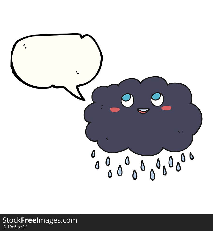 speech bubble cartoon raincloud