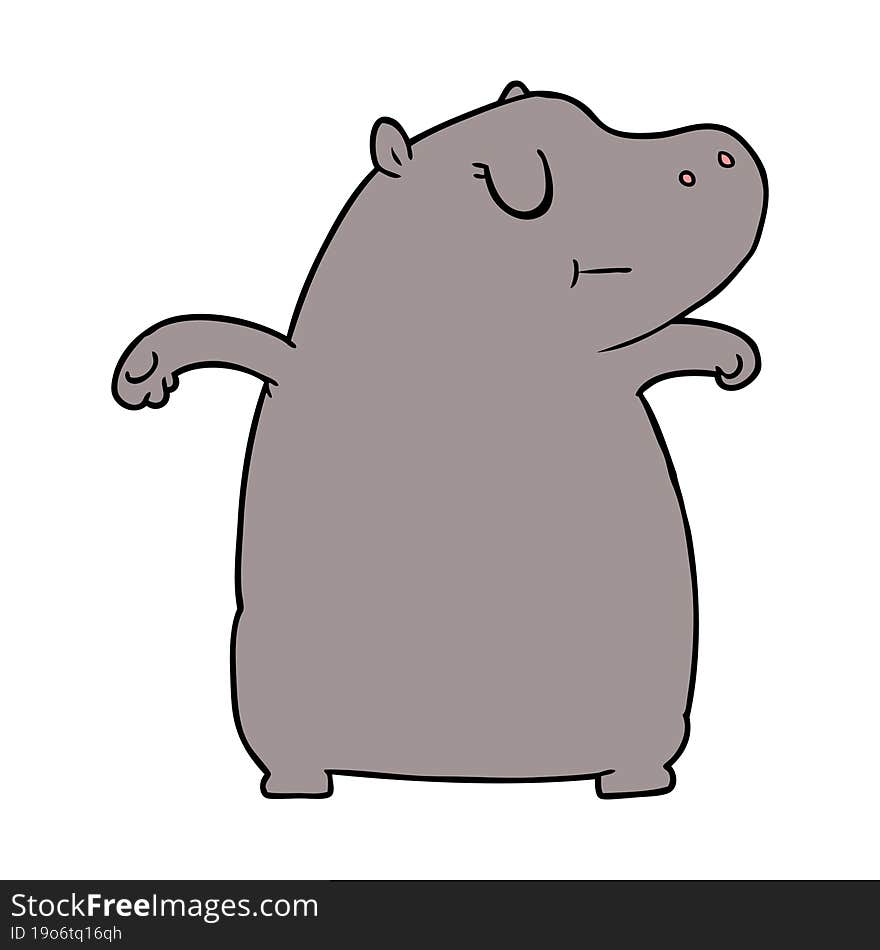 cartoon hippo. cartoon hippo