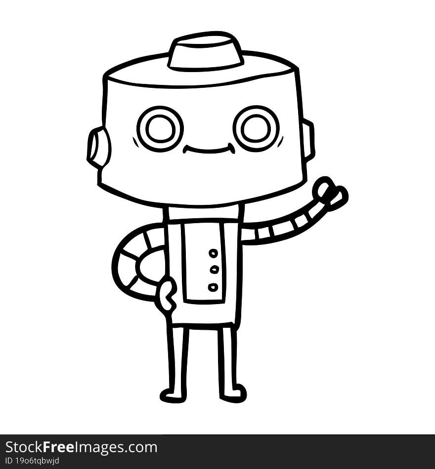 cartoon robot. cartoon robot