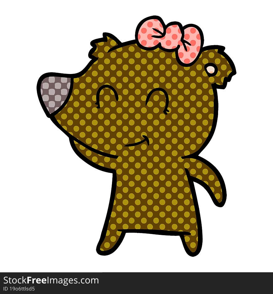 female bear cartoon. female bear cartoon